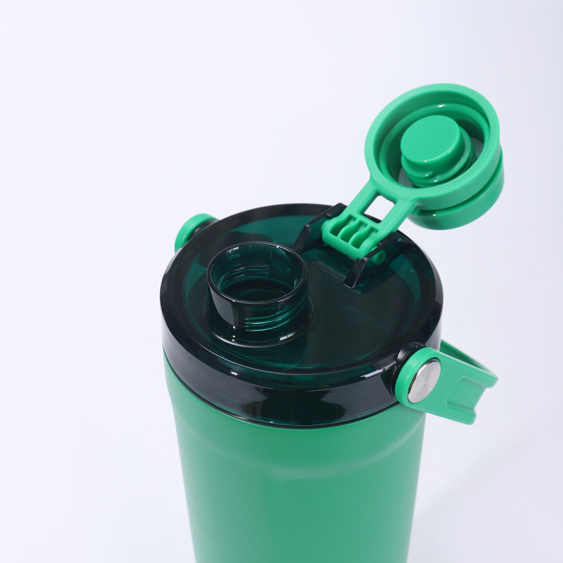 20oz Insulated Stainless Steel Shaker Bottle with Protein Container