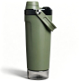 20oz Insulated Stainless Steel Shaker Bottle with Protein Container