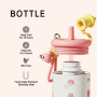 Cute 700ml Cartoon Insulated Tumbler with Tea Infuser for Girls