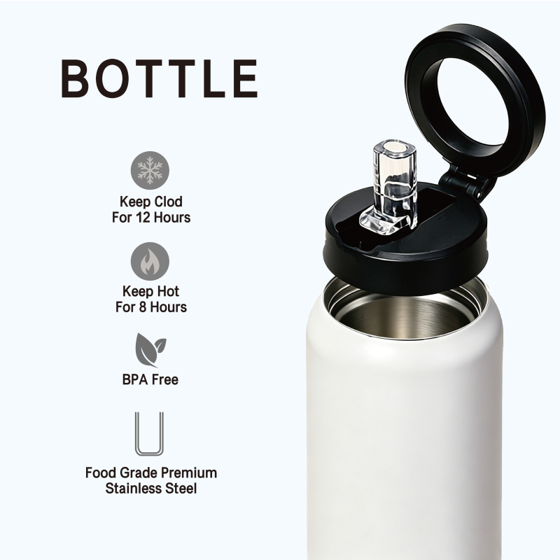 Custom 24oz 18oz 304SS Insulated Bottle with Magnetic Phone Holder