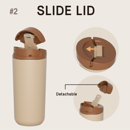 Custom Stainless Steel Vacuum Coffee Mug 350/500ml with 2-in-1 Straw
