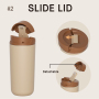 Custom Stainless Steel Vacuum Coffee Mug 350/500ml with 2-in-1 Straw