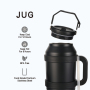 40oz 64oz Stainless Steel Water Bottle Set with Mate Cup