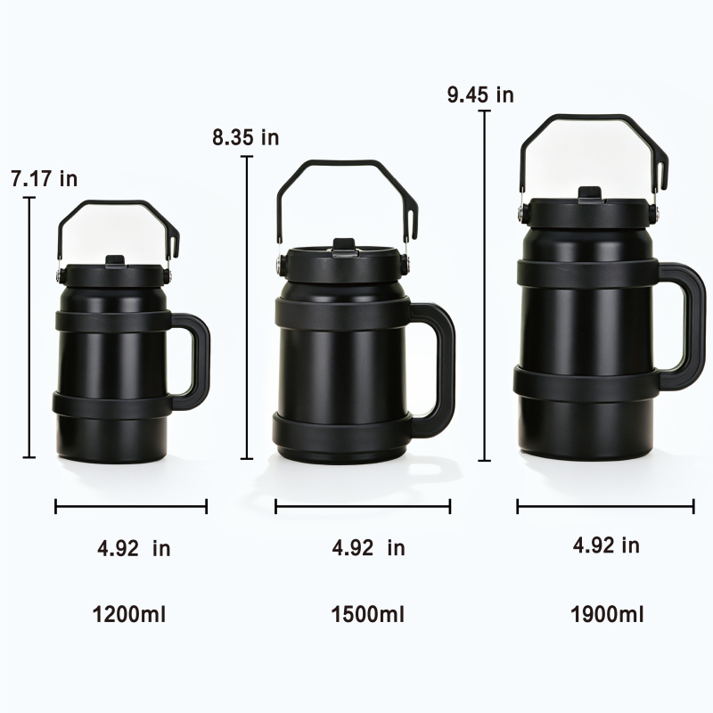 40oz 64oz Stainless Steel Water Bottle Set with Mate Cup