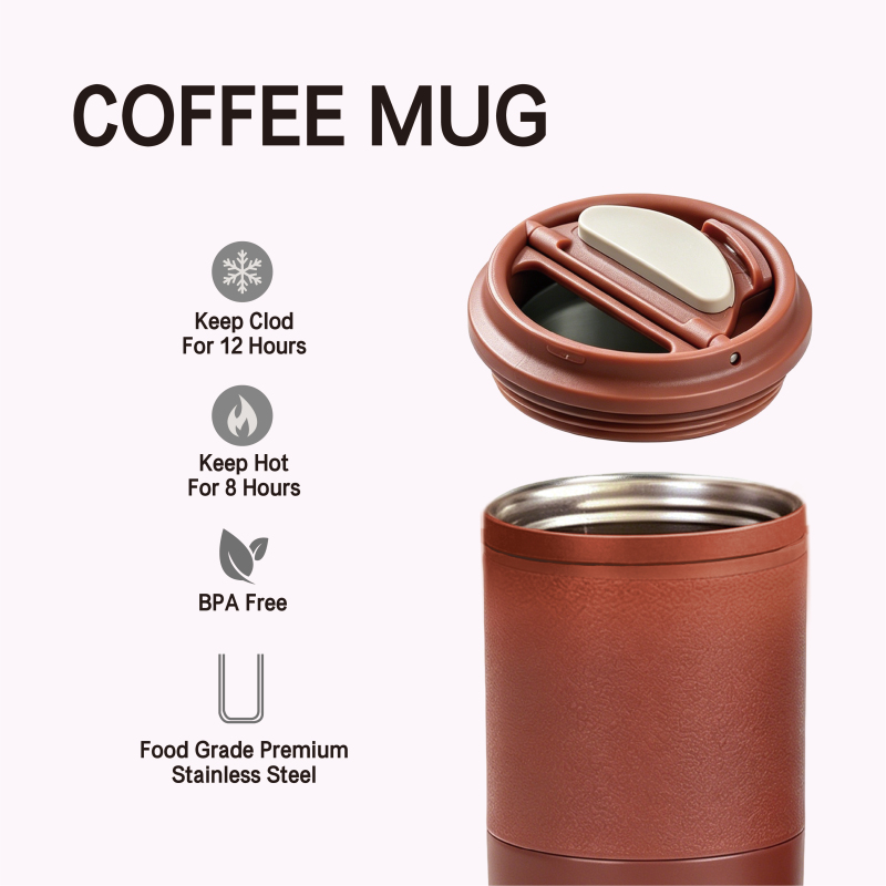 BPA Free Double Wall Stainless Steel Coffee Mug 280/550ml