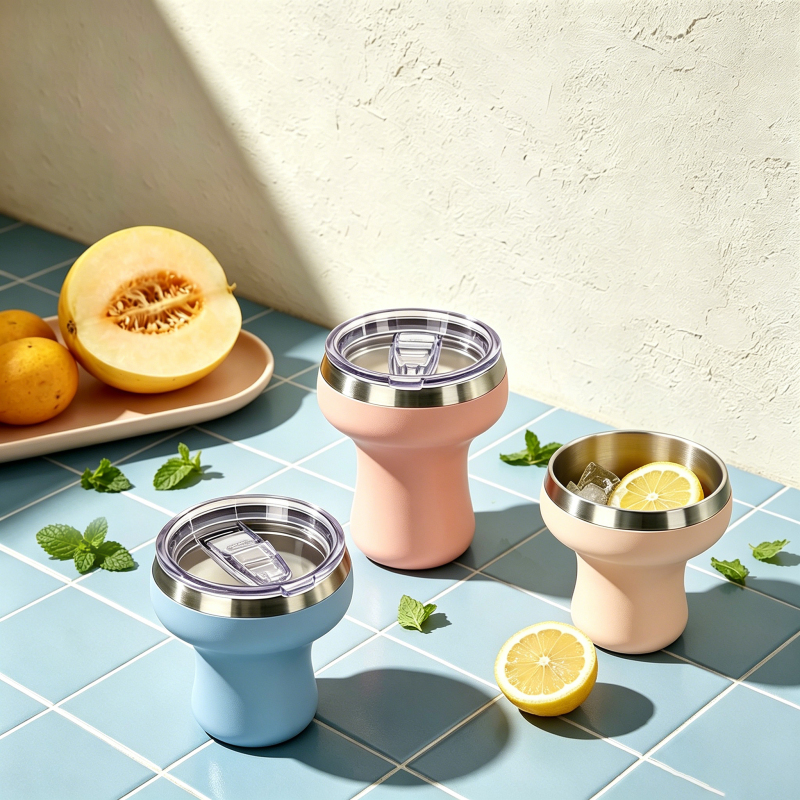 Custom 304 Stainless Double Wall Margarita Tumbler w/ Rim