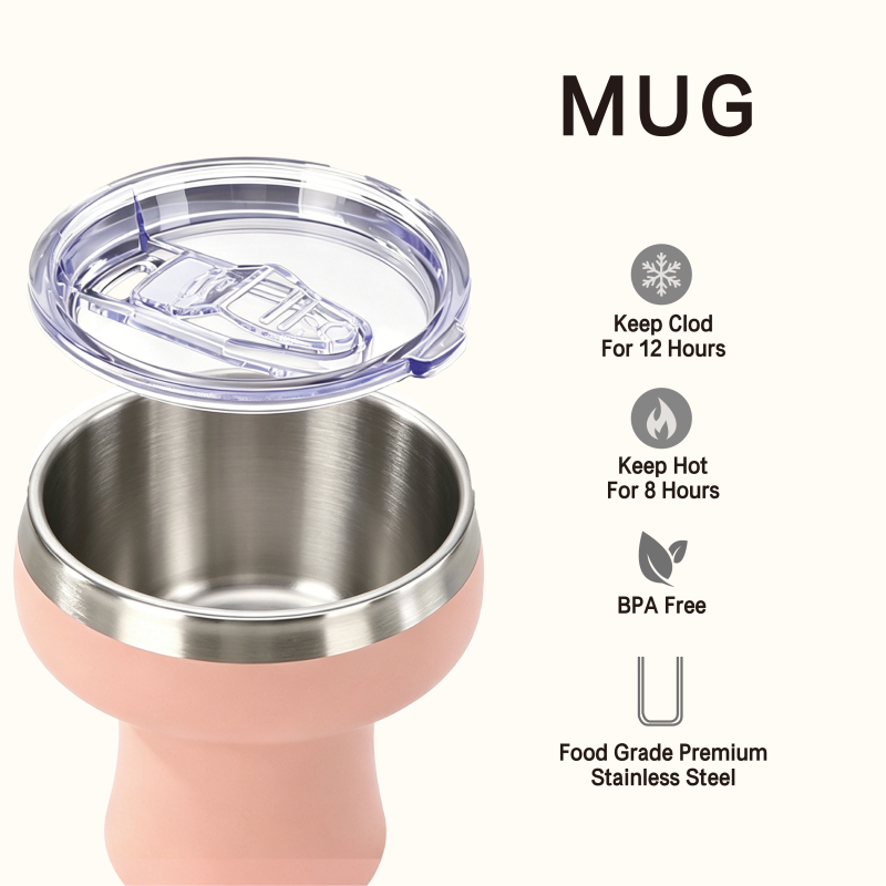 Custom 304 Stainless Double Wall Margarita Tumbler w/ Rim