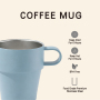 Outdoor Camping 330ml Stainless Steel Coffee Mug with Handle