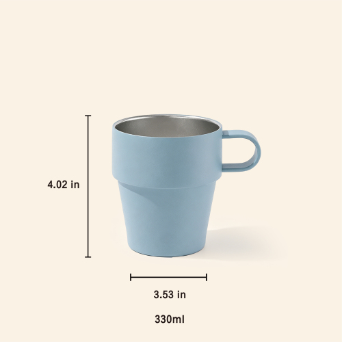 Outdoor Camping 330ml Stainless Steel Coffee Mug with Handle