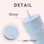 450ml 304 Stainless Steel Vacuum Insulated Tumbler with Straw