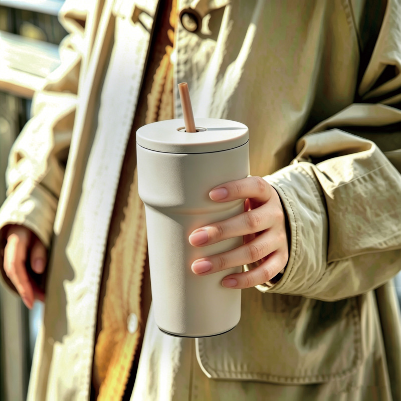 450ml 304 Stainless Steel Vacuum Insulated Tumbler with Straw