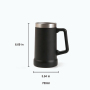24oz 304 Stainless Steel Vacuum Insulated Beer Mug with Handle