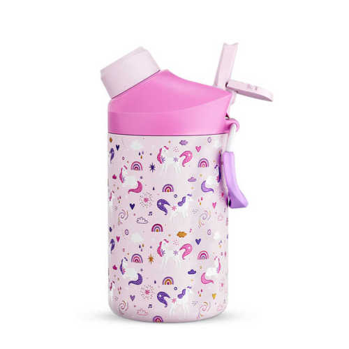 Custom Dinosaur Kids Water Bottle 12oz Vacuum Insulated 2in1