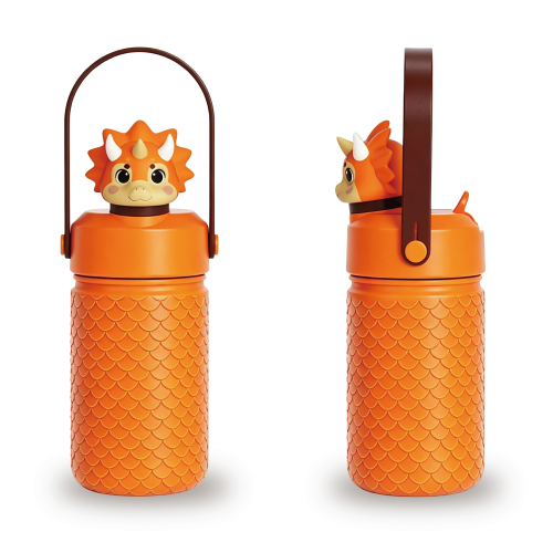 Kids Double Wall Vacuum Water Bottle 3D Animal Lid Kids Double Wall Vacuum Water Bottle 3D Animal Lid