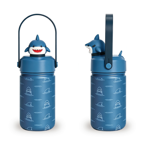 3D Shark Fancy Boy Water Bottle - 2-in-1 Lid, Food Grade 3D Shark Fancy Boy Water Bottle - 2-in-1 Lid, Food Grade
