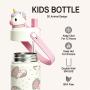 3D Unicorn Kids Water Bottle with Straw – BPA Free