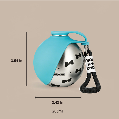 Portble BPA Free 280ml Dog Pet Water Bottle with Foldable Silicone Leaf