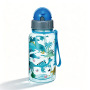 Cute Cartoon BPA-Free 500ml Kids Plastic Water Bottle with Silicone Straw