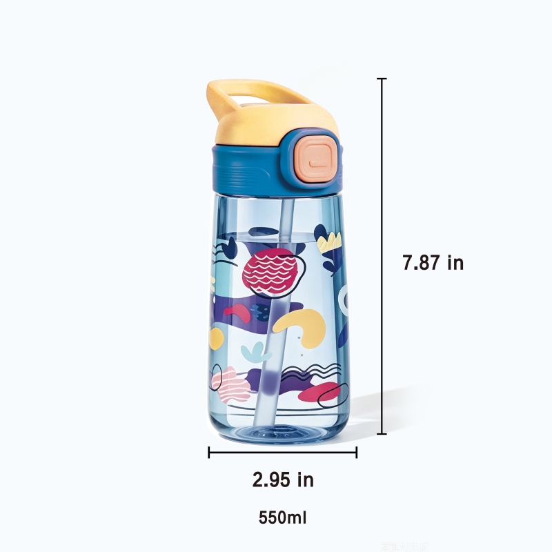 550ml Cartoon Kids Water Bottle - Leak-Proof & BPA-Free