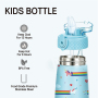 Custom Logo BPA Free Kids Water Bottle 420ml Straw Lid & Handle