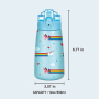 Custom Logo BPA Free Kids Water Bottle 420ml Straw Lid & Handle