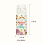 Kids Vacuum Water Bottle 350ml Stainless Steel with Straw BPA Free