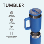40oz 304 Leakproof Insulated Tumbler with Handle & Straw