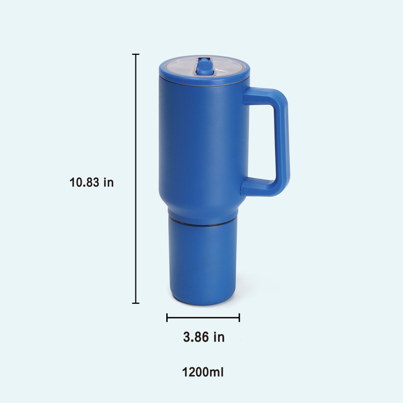 40oz 304 Leakproof Insulated Tumbler with Handle & Straw