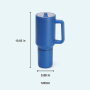 40oz 304 Leakproof Insulated Tumbler with Handle & Straw
