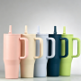 40oz Stainless Steel Vacuum Tumbler with Leakproof Straw