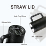 40oz Stainless Steel Vacuum Tumbler with Leakproof Straw