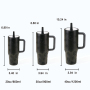 40oz Stainless Steel Vacuum Tumbler with Leakproof Straw
