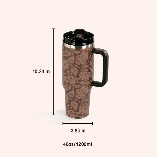 Custom 40oz Vacuum Insulated Tumbler with Handle