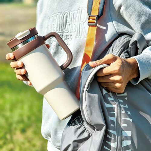 304 Stainless 40oz Insulated Tumbler with 2 in 1 Lid