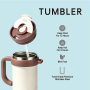 304 Stainless 40oz Insulated Tumbler with 2 in 1 Lid