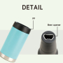 Insulated Stainless Steel Can Cooler with Opener