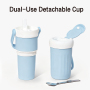Custom Logo Double Wall Stainless Steel Tumbler with Straw & Spoon
