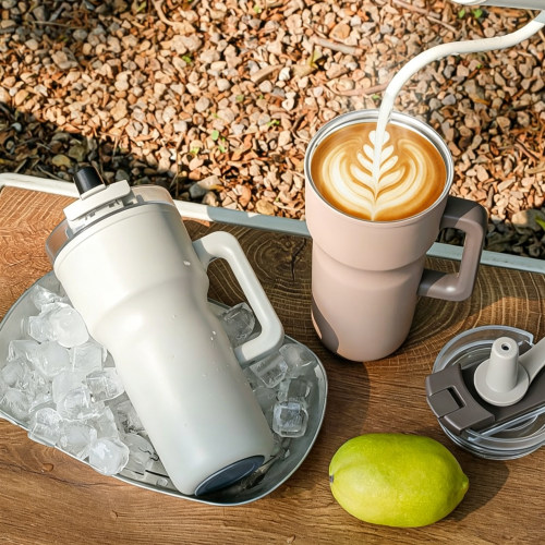 20oz Insulated Stainless Steel Water Bottle with Straw
