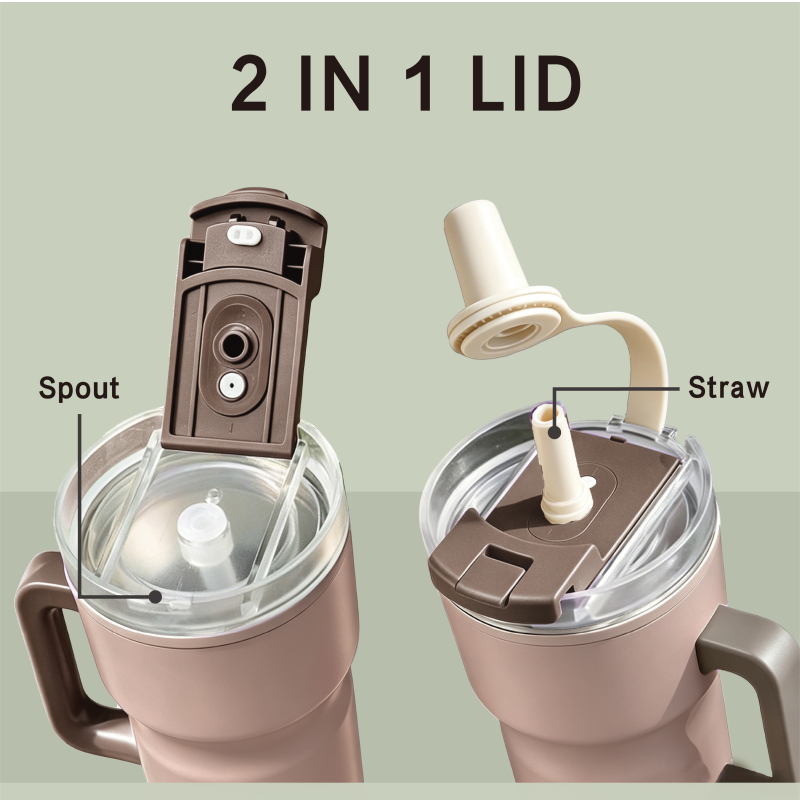 20oz Insulated Stainless Steel Water Bottle with Straw