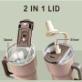 20oz Insulated Stainless Steel Water Bottle with Straw