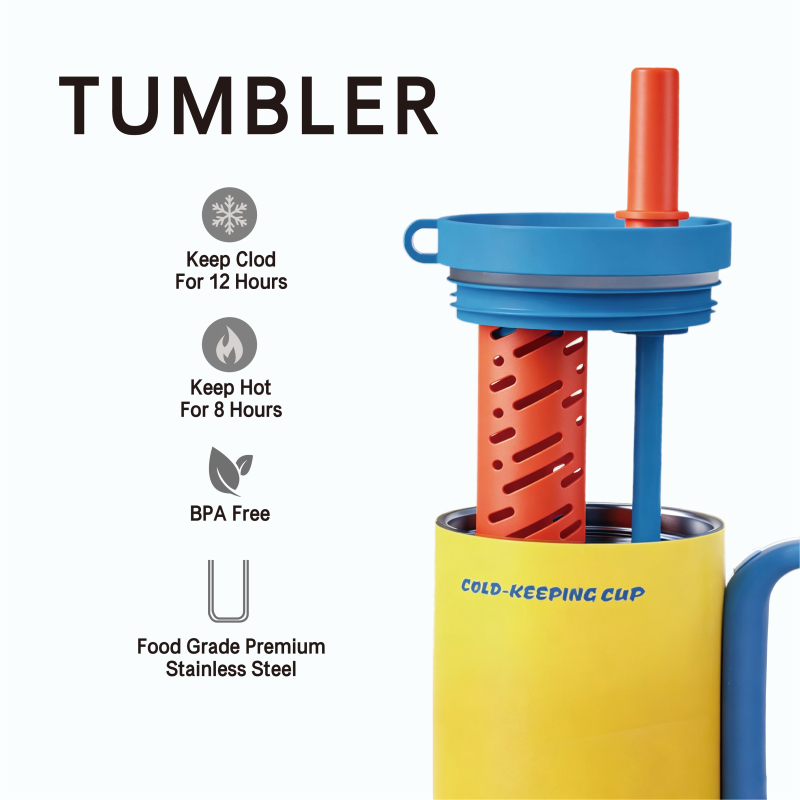 24oz Leakproof Vacuum Insulated Tumbler - 316 SS with Handle