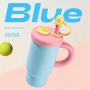 Macaron 880ml Stainless Steel Double Wall Car Tumbler Straw