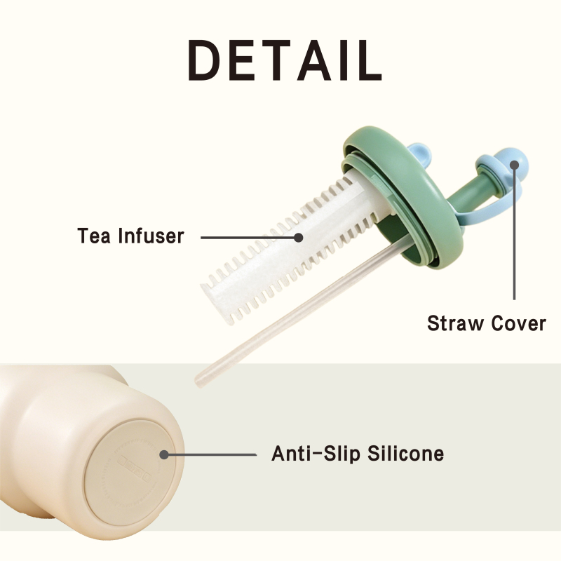 Macaron 880ml Stainless Steel Double Wall Car Tumbler Straw