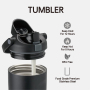 30oz Vacuum Insulated Stainless Steel Tumbler with Handle