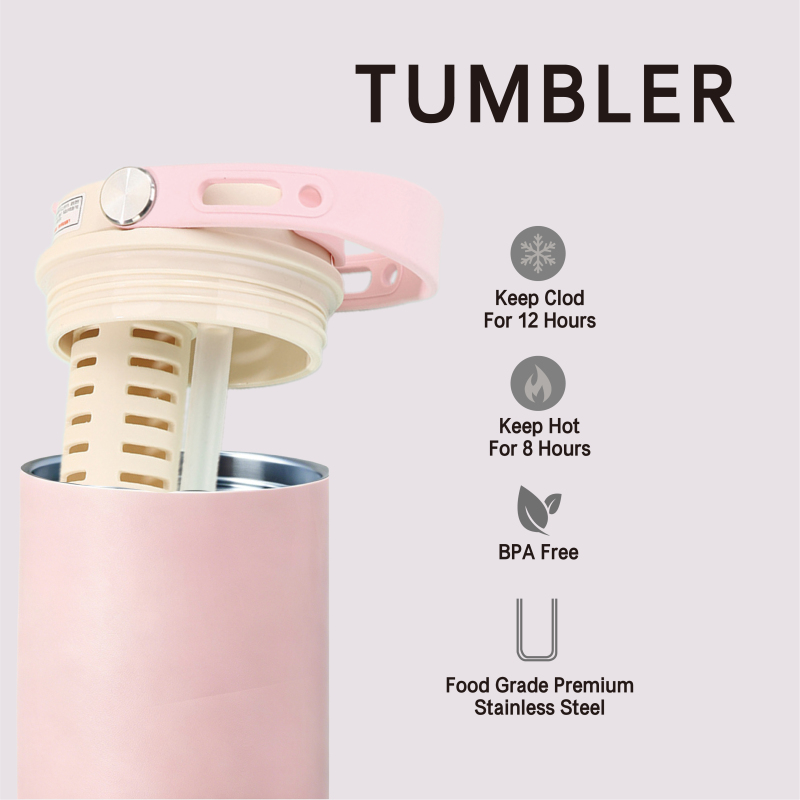 Custom 32oz Stainless Steel Vacuum Tumbler with 2-in-1 Lid