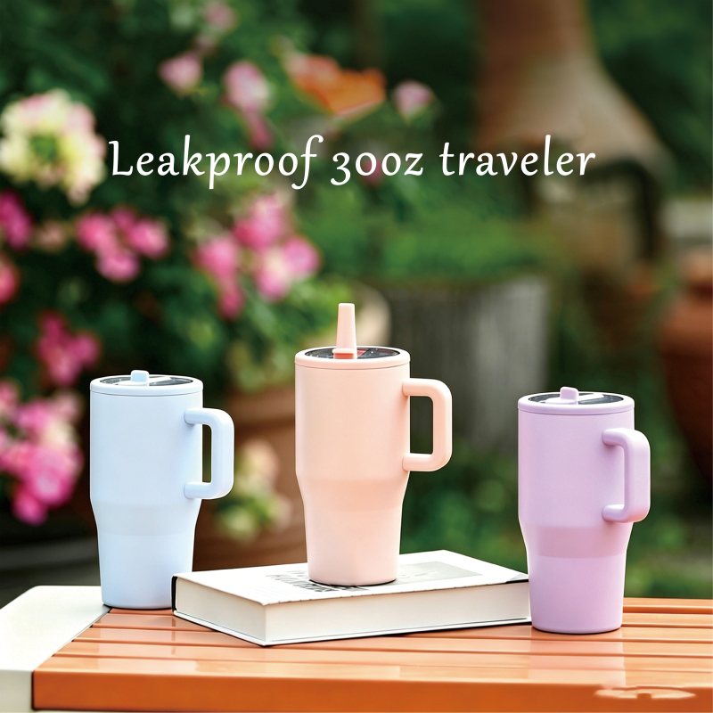 40oz Stainless Steel Vacuum Tumbler with Leakproof Straw