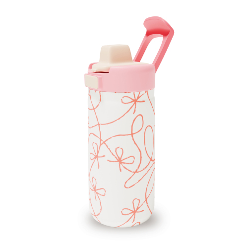 Kids Insulated Water Bottle 400ml - Leakproof Straw Lid