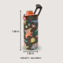 Kids Insulated Water Bottle 400ml - Leakproof Straw Lid