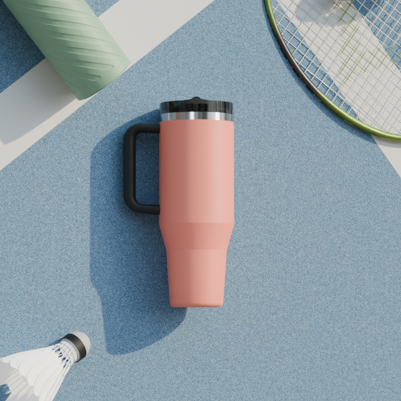 40oz Vacuum Insulated Travel Tumbler with Handle