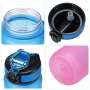 1000ml Gradient Motion Plastic Water Bottle with Scale Transparent Water Bottle Plastic with Rope